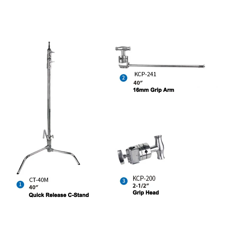 KUPO 40'' C-Stand kits Silver/Black CT-40MK/MKB US-KS704712/US-KS704811