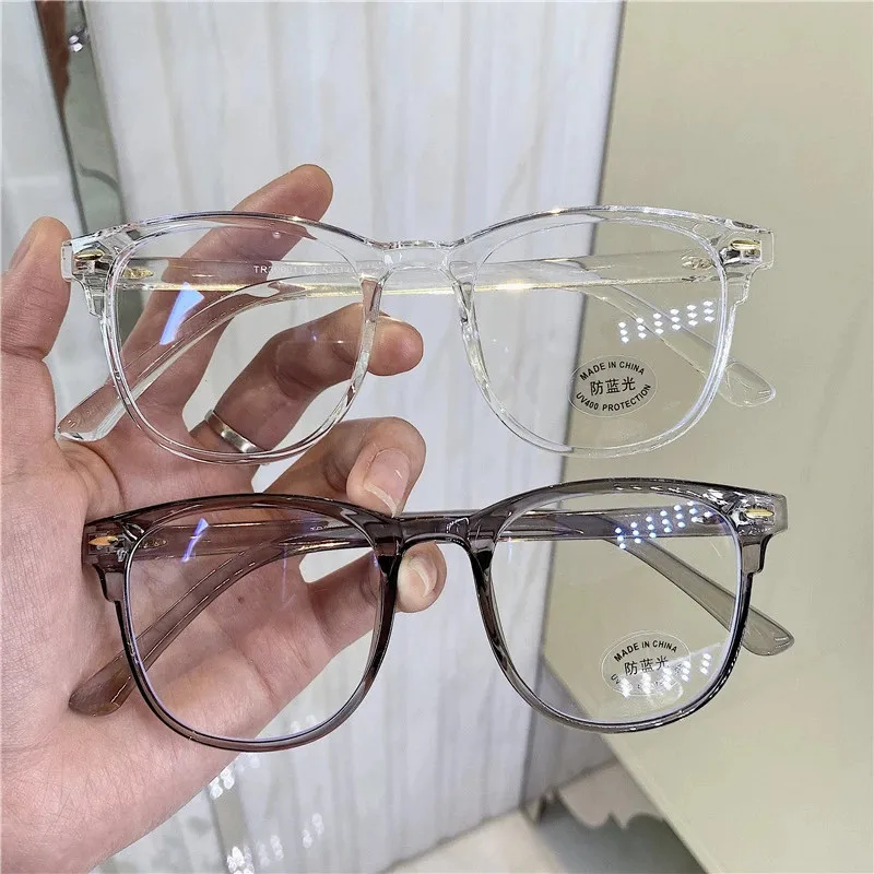 

Anti-blue Ray Myopia Glasses Unisex Women Men Vintage Retro Frame Eyeglasses Student Finished Prescription Eyewear 0 To -6.0