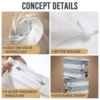 Vacuum Storage Bags, Jumbo Cube, Vacuum Sealing Bags Clothes Organizer, Compression Pack Bag Fit Clothing Bedding Quilts Blanket 5