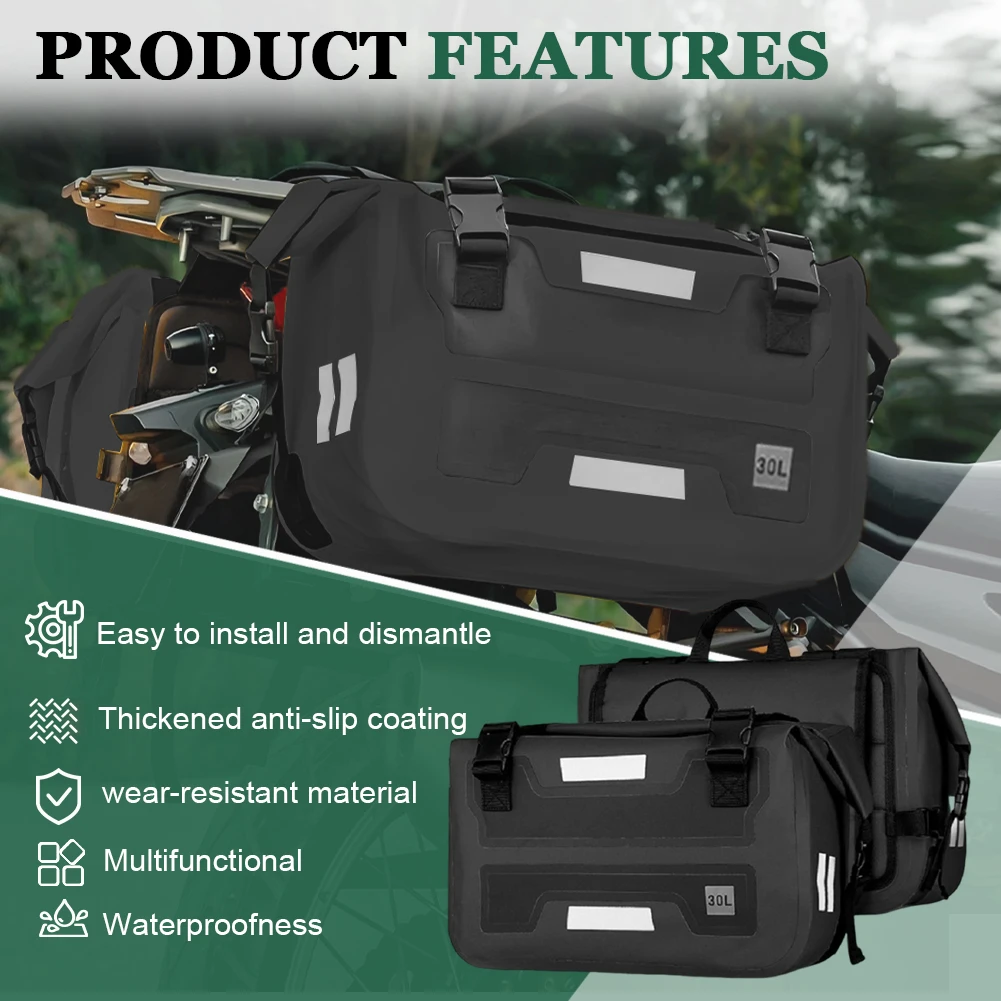 30L Motorcycle Saddle Bag Multifunction Quick Release Bag Anti-Slip Motorcycle Side Bag Motorcycle Modification Accessories