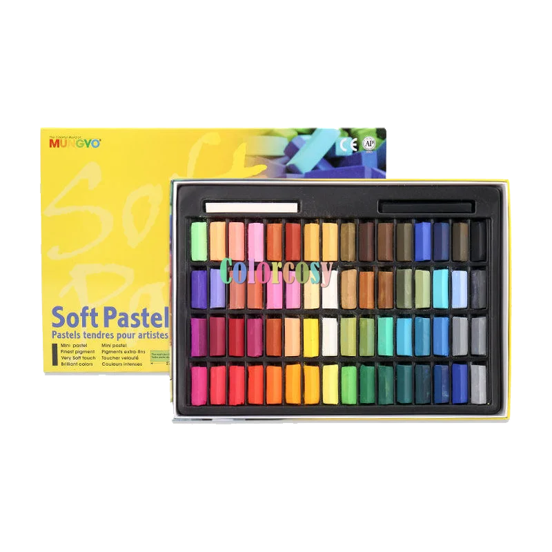 Mungyo Non Toxic Mungyo Soft Pastel Set of 64 Assorted Colors Square C –  sehoonyolomall