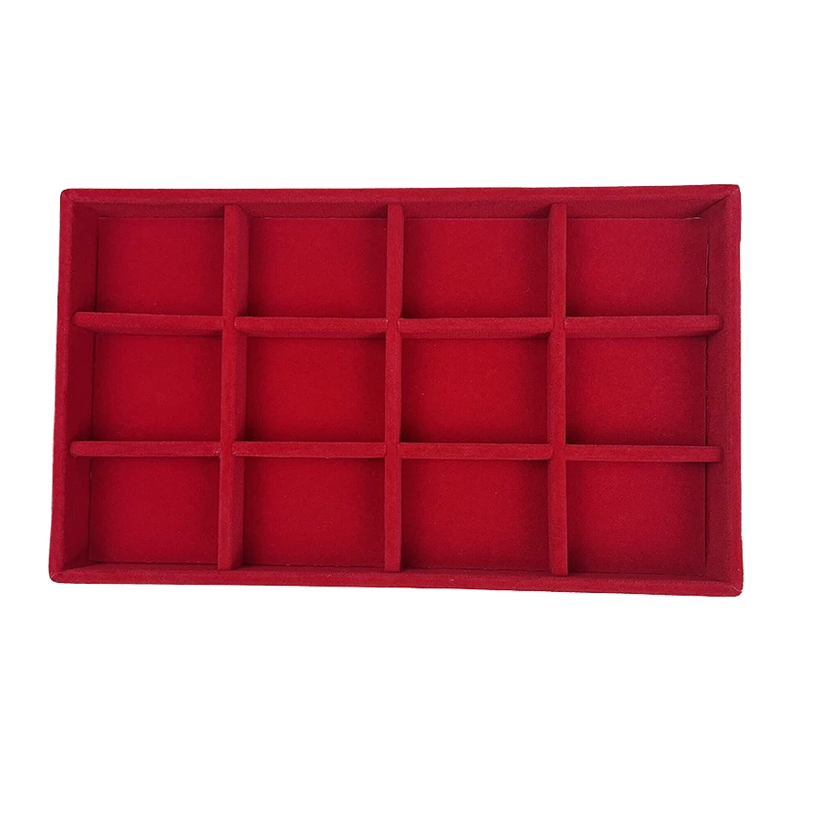 Flocking Jewelry Box Tray Velvet Organizer | Elegant Red Jewelry Packaging Display Box ... - SKU FJPT1303 - UGI Packaging