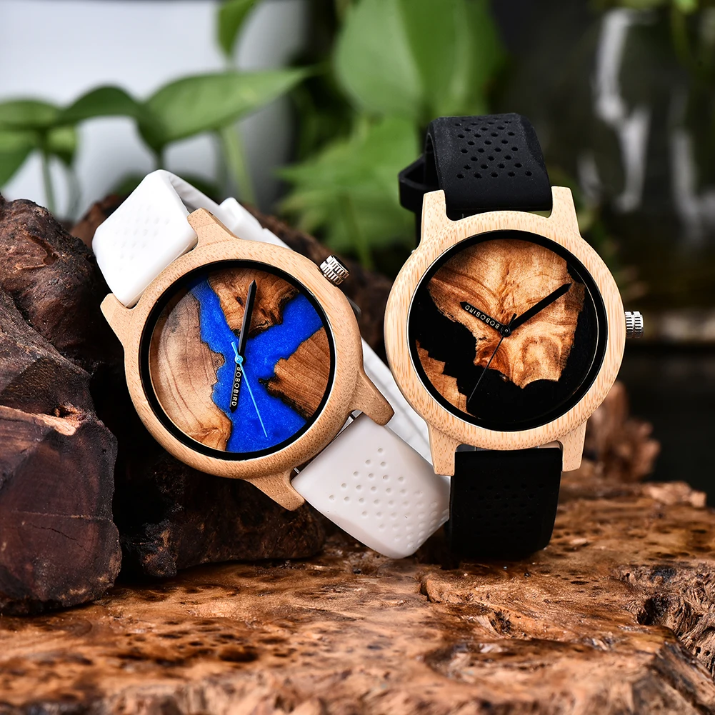 

Bobo bird Men's Watches Casual Japanese Personalise Quartz Wristwatch Silicone Strap Customize Logo Gift Watches For Man