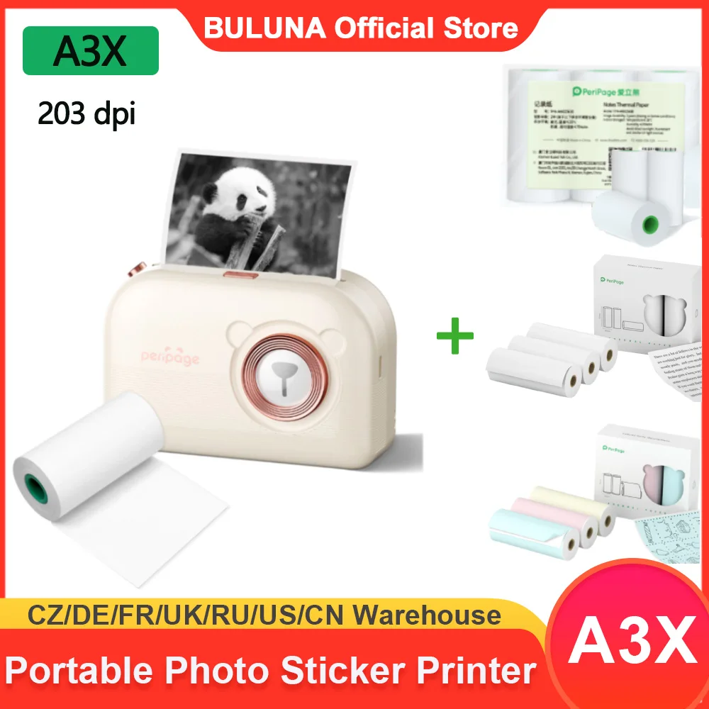 Mini Portable Photo Sticker Printer