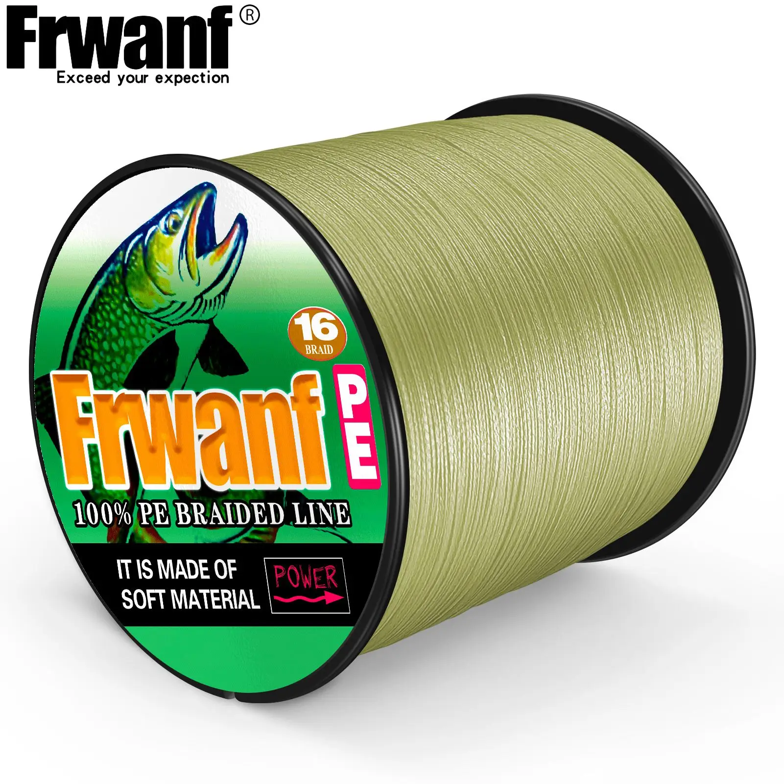 Premium 16-Strand Braided Fishing Line - Hollow Core, Abrasion Resistant PE for Freshwater & Saltwater