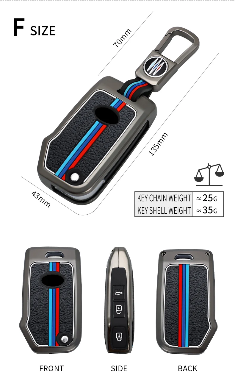 Custodia per chiave a distanza per auto in lega di zinco proteggi Shell Fob per KIA Sportage R GT Stinger GT Sorento Ceed CD Cerato Forte 2018 2019 - Sd30cf9ddb796461ebbc0b64d8685f58cf