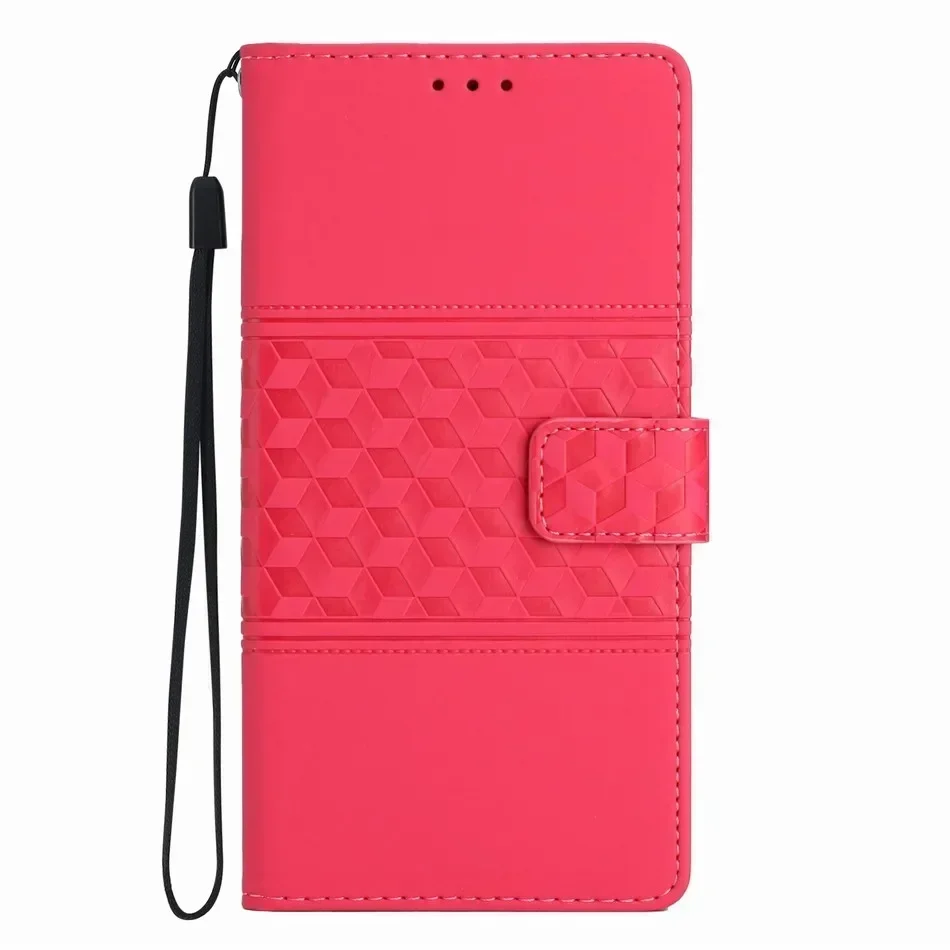Versatile Grid Pattern Wallet Phone Case Cover