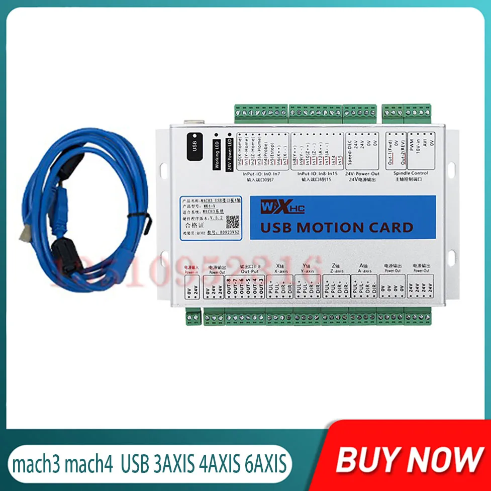 

Hot Sale! Xhc Usb Mach3 Mach3/4/6 Axis Control Card Windows 7 10 Cnc Engraving Machine Controller Supports Standard G Code