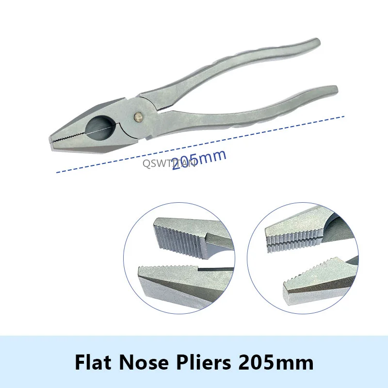 Orthopedics Flat Nose Pliers with Serrated Jaws Veterinary Orthopedics Instruments veterinary orthopedics pliers