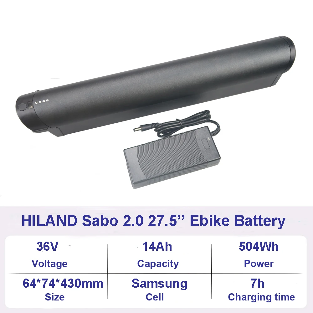 Hiland-Rockshark-電動自転車バッテリー,36v,48v,7.8ah,10.4ah,monarch