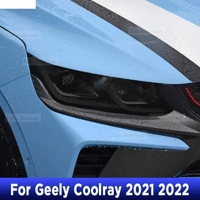 

2 шт. для Geely Coolray Escape SX11 2022, тонировка для автомобильных фар, Черная защитная пленка, защита, прозрачная наклейка из ТПУ, аксессуары