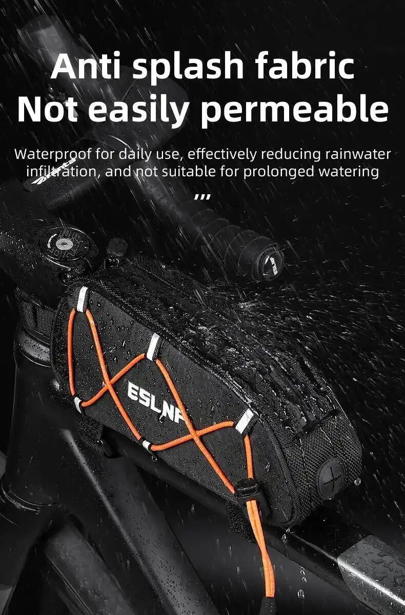 ESLNF Fahrradtaschen Regenfeste Reflektierende Oberrohr-Tasche Große Kapazität Ultraleichte Fahrrad-Oberrohrtasche – Detail 9
