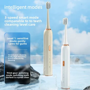 Couples Smart Electric Toothbrush Set - IPX7 Waterproof, Soft Bristles, 5 Modes, USB Charging, Gift Ready 1