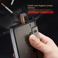 Portable Automatic Cigarette Case Metal Cigarette Boxes 10PCS Cigarette Holder Case Not Lighter Gadget For Men Christmas Gifts 2