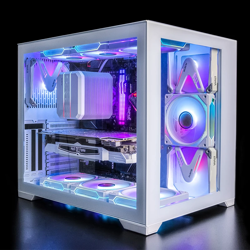 Alseye-ミラーpcケースファン、インテリジェント速度制御、dc 12v