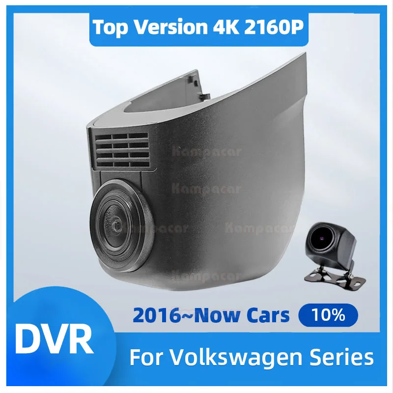 

VW25-F Top Version 4K 2160P Dash Cam For Volkswagen 60mm VW Golf Polo Tharu Passat Taos Tiguan Fit 10% 2016-2024 Video Recorder