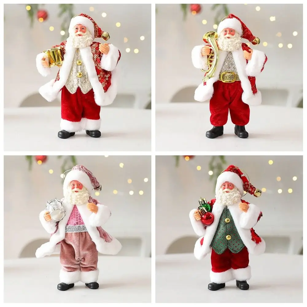 Funny 3D Xmas Tree Ornament Cute Creative Santa Claus Figurine Cartoon Standing Posture Christmas Home Decorations Festive Decor