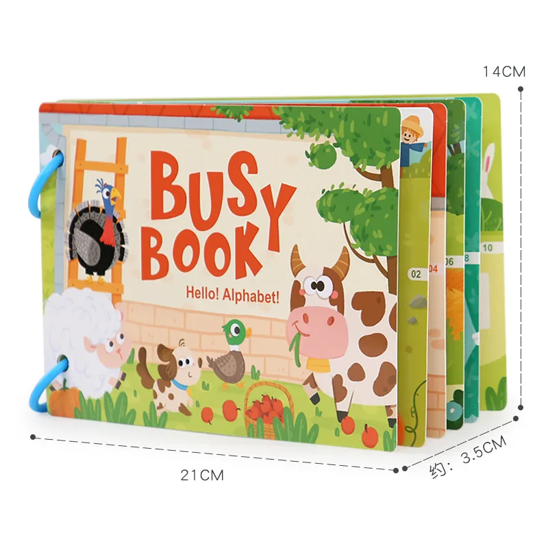 Montessori Busy Book Sticker Activity Toy for Toddlers 6