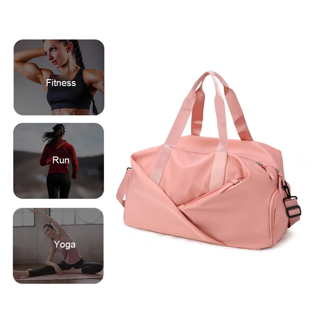 Black Sports Gym Bag Travel Dry Wet Bag Handbag Multifunction Swimming Shoulder Messenger Weekend Fitness Training Bag 6