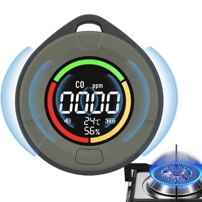 

Carbon Monoxide Detector Mini Digital Display CO Air Quality Portable Monitor Alarm with LED Indicator for Gyms Shops Home