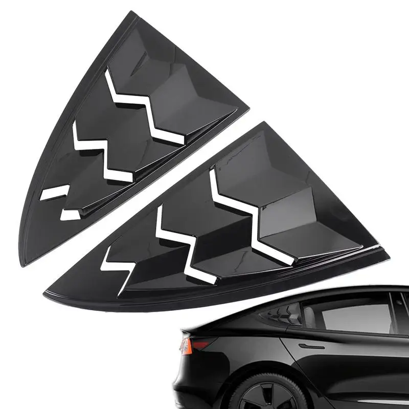 

Rear Window Louvers Shutter ABS Rear Window Trim Cover Side Vent Panel Cover Trim Sticker Car Styling Accessories Window