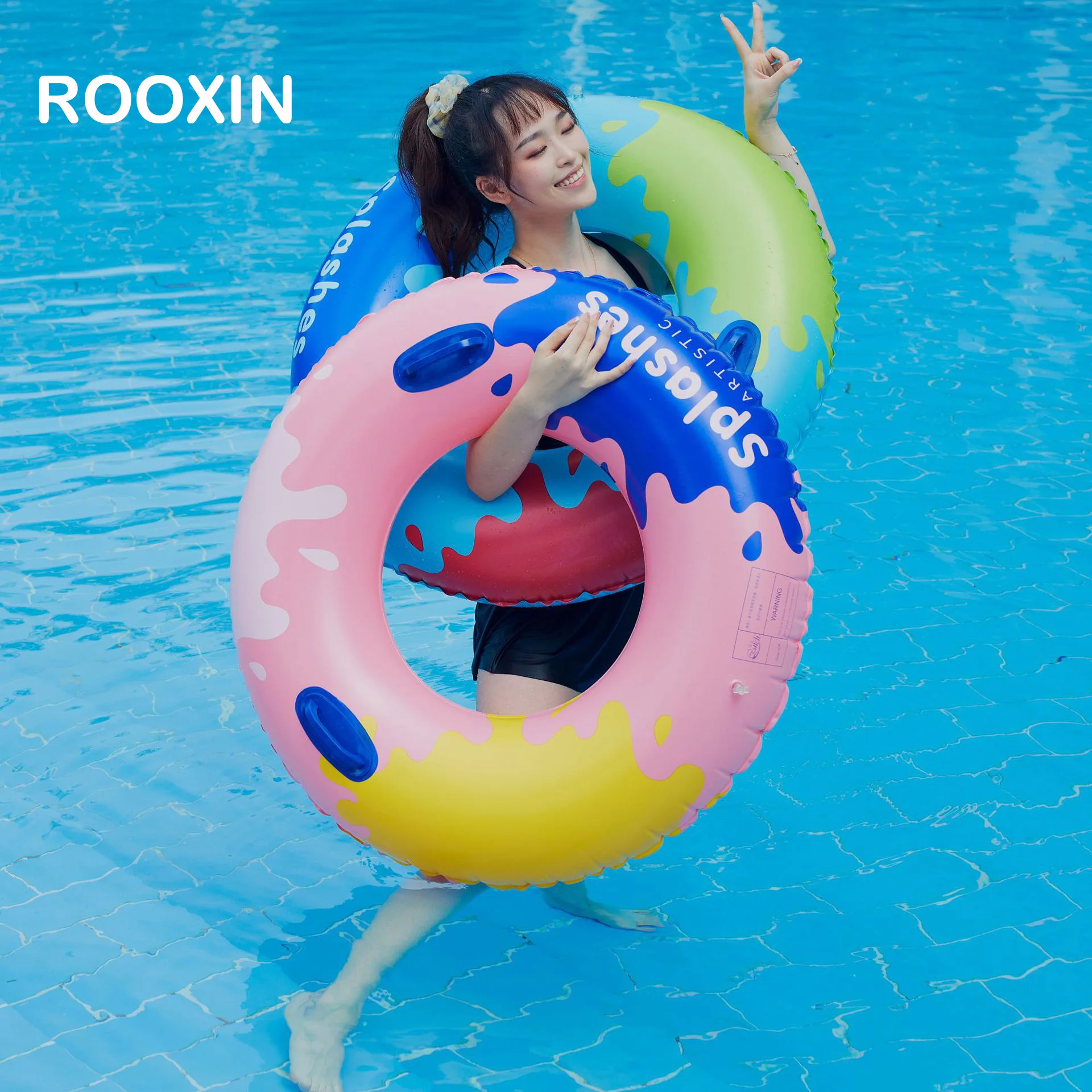 

Плавающее кольцо ROOXIN, надувные игрушки, плавательный круг для детей и взрослых, плавательный круг, бассейн, Пляжное водное игровое оборудование