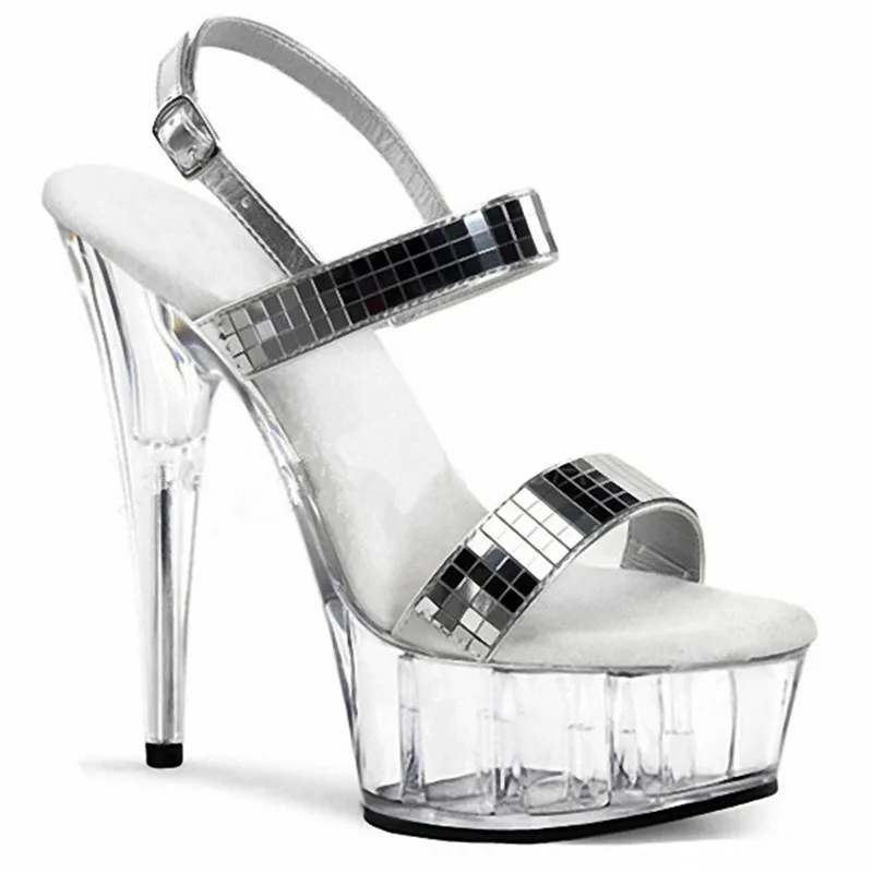 

15cm pole-dancing stiletto 6 "high heels, star dress shoes, fashion sexy sequined vamp nightclub dance shoes