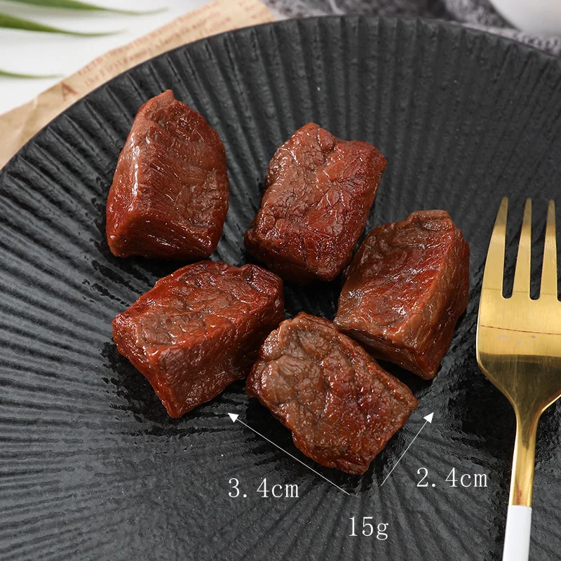 Artificial Steak Keychain Photography Prop and Kitchen Ornament Simulation Decor