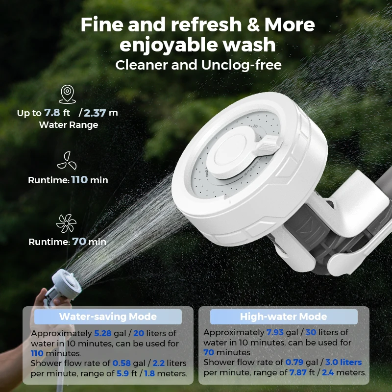 FLEXTAIL Portable Camping Shower – Electric IPX7 Waterproof Pump 4