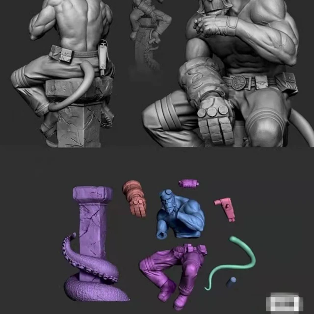 1/16 Die-casting Resin Figure Hellboy Unassembled and Unpainted Model Kit Toys Free Delivery 2