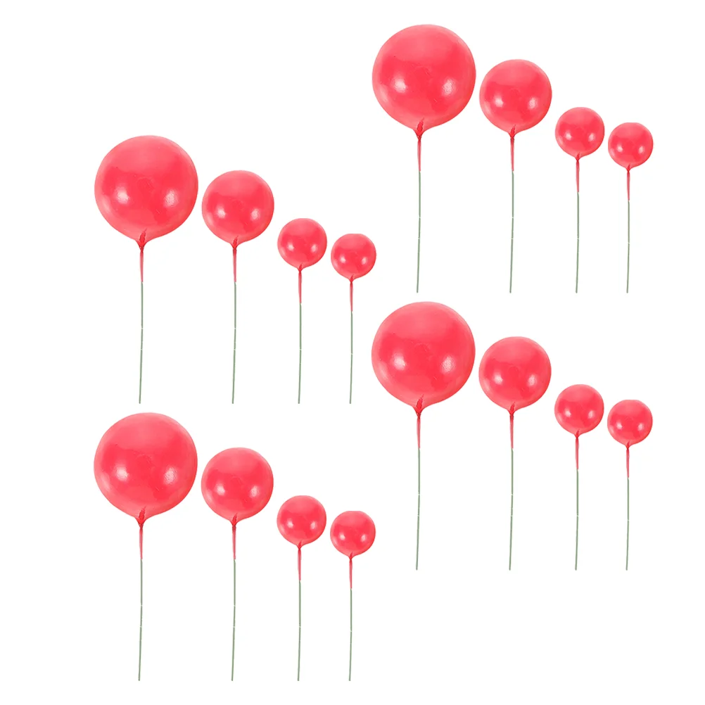 

20PCS Mini Balloons Cupcake Toppers Ball Cake Picks Mini Foams Ball Shaped Toppers