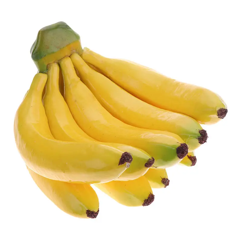 Artificial Fruits and Vegetables 1pc Lifelike Banana Bunch Artificial Plastic Fake Fruits Decor Prop Party Decorations Plastic Foam Artificial Banana