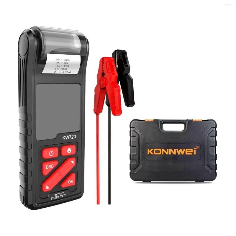 

Car Battery Tester With Print Function 6V 12V 24V 100-2000CCA Analyzer For Vehicles Boats Marine Truck
