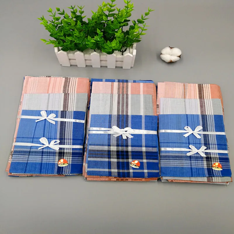 Hand Towels Pocket Towels 5PCS 38cm cotton printed men handkerchief Square male stripe Towel pocket scarf handkerchiefs washcloth hand towel