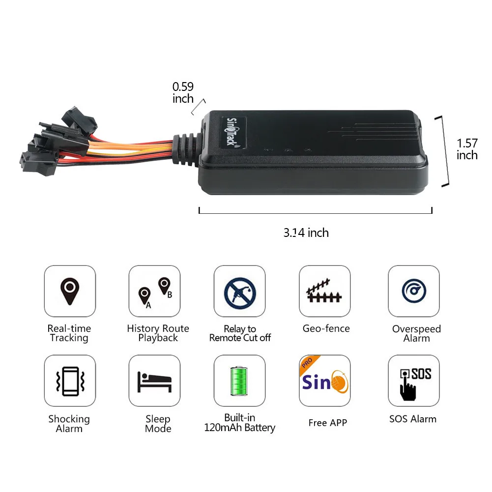 SinoTrack 2Units ST-906L 4G GPS Tracker for Car Vehicle Truck Tracking Device with Cut Off Oil Free APP Car Anti-Theft — view 2