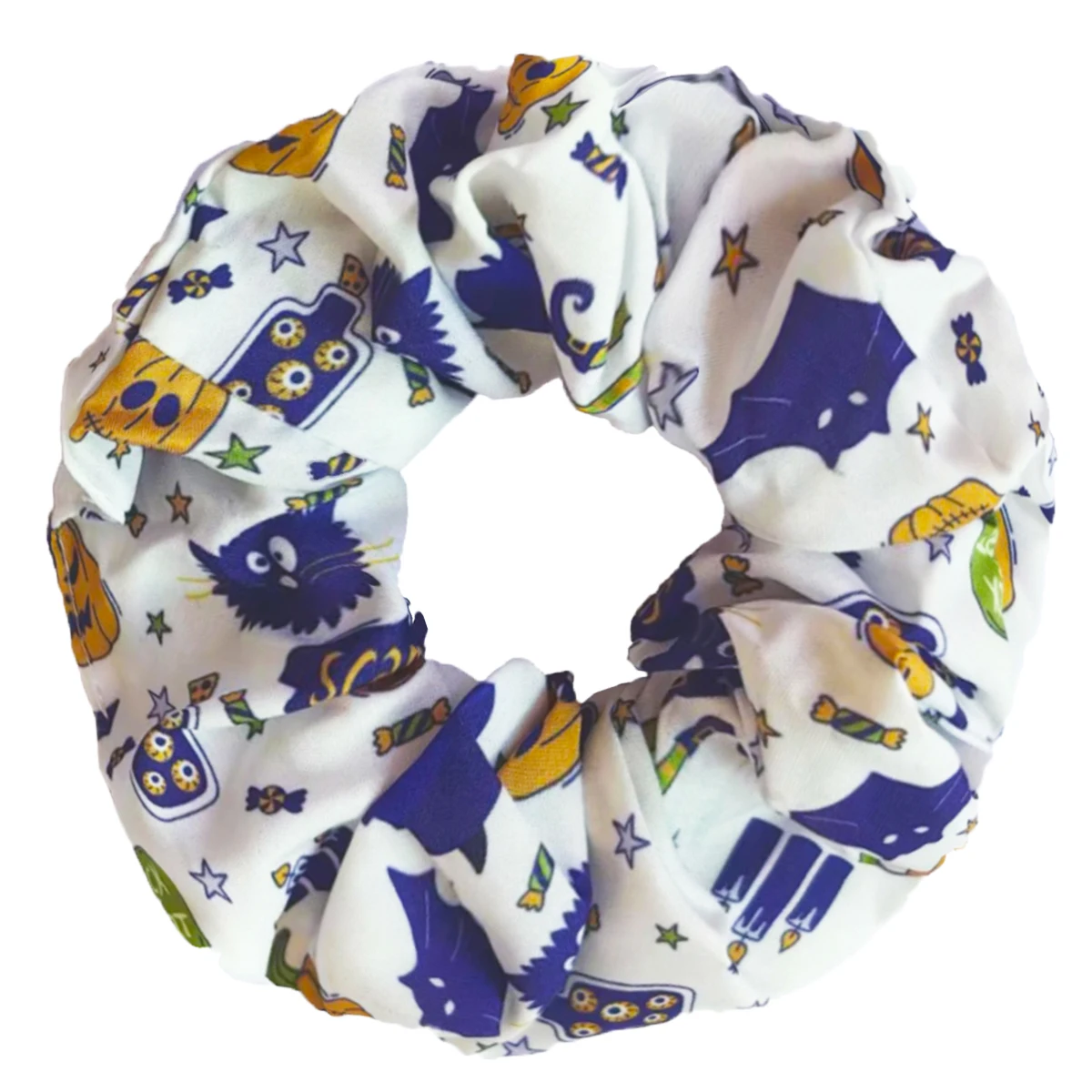 6/3 teile/los Horror Kürbis Dekoration Stoff Elastische Scrunchy Haar Bands Scrunchies Zubehör Kopfbedeckungen Für Halloween Weihnachten – Detail 13