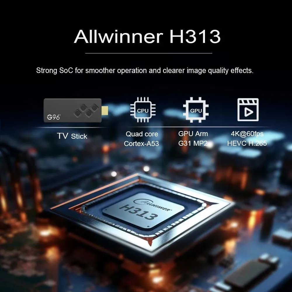 tv stick G96 Global Edition TV Stick Q2 Android 13 4K Portable Streaming Voice Assistant 2GB 16GB Allwinner H313 Multi-language