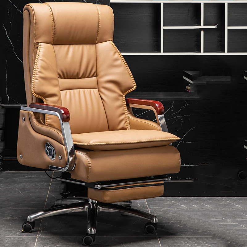 Leather Massage Office Chair Home Recliner Floor Executive Study Office Chair Luxury Swivel Silla Escritorio Oficina Furniture