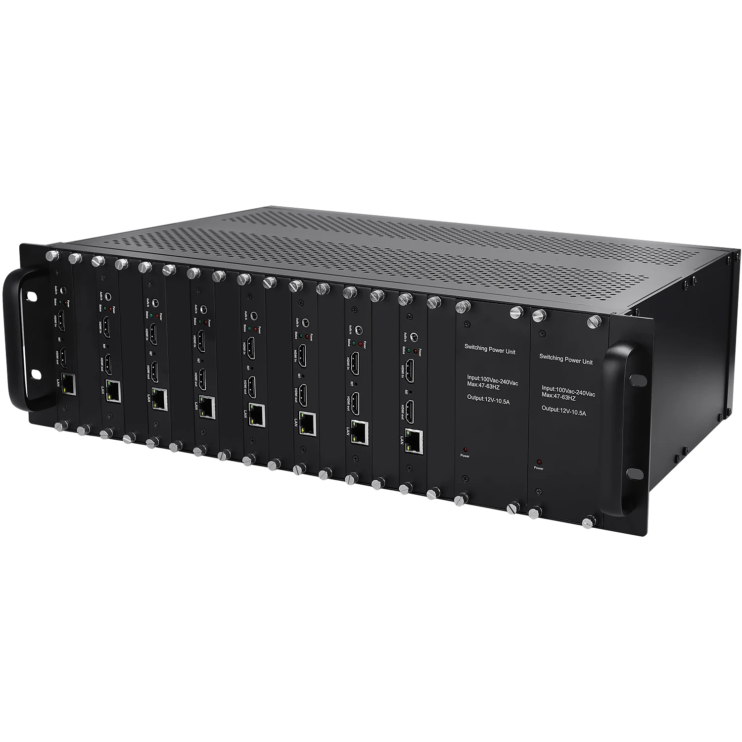 3U Rack 8 In 1 H.264 HDMI To IP Video Encoder IPTV HD Video Audio Encoder Live Broadcast RTMP H.264 For IPTV