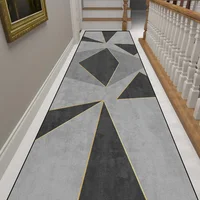 Modern Home Long Corridor Carpet Non-slip Stairway Rug Hotel Lobby Passageway Runner Washable Room Decor Floor Mats Customizable 2