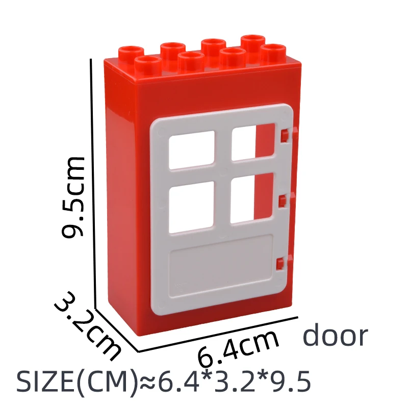 Big Building Blocks House Accessory Parts Roof Window Wall Construction Assemble Bricks Educational Toys For children gift