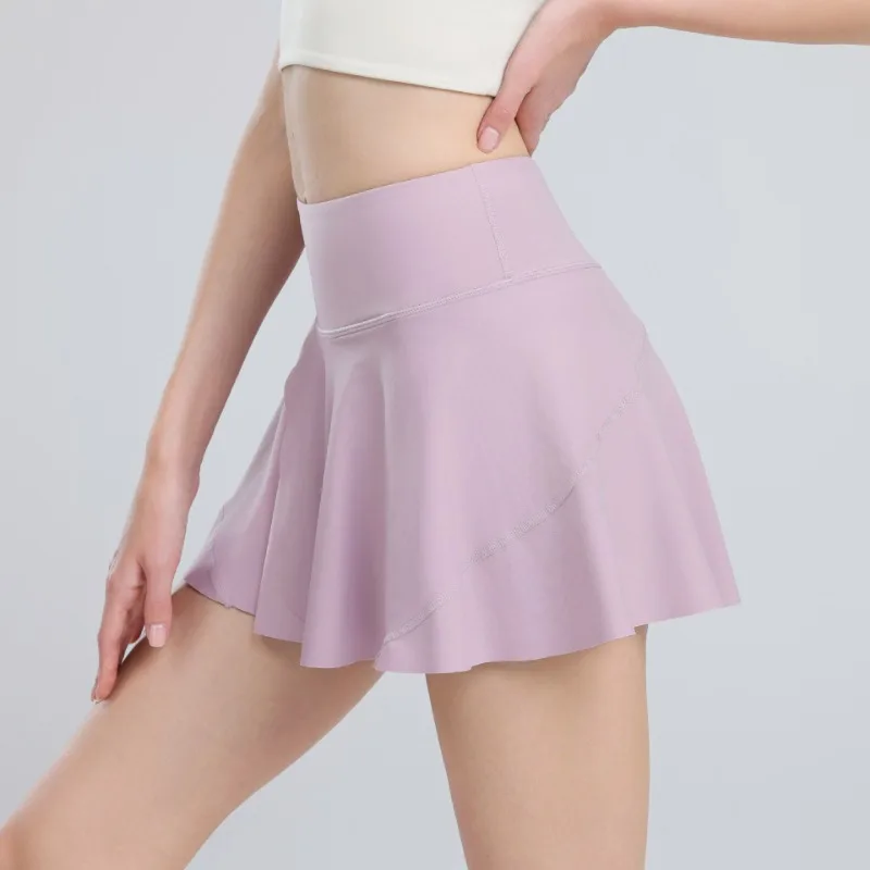 Fake Two-piece Sport Tennis Skirt Anti-exposure Quick-drying Pleated Skirts Women Sportswear Summer Running Yoga Fitness Clothes