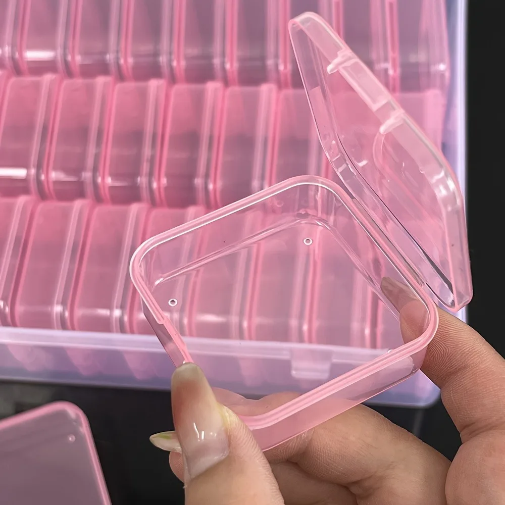 1pc 30-Grid Clear Plastic Storage Box For Bead Organizer Jewelry Crafts Hardware Nail Art DIY Tools Desktop Organization storage box