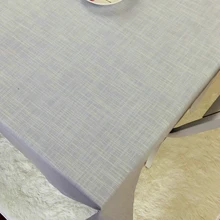 

Cotton Tablecloths, Waterproof Table Covers Pure Color Light Blue Dining Table Coffee Table Deco