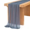 Thin Chiffon Beige Table Runner Table Setting Semi-Sheer Dining Vintage Wedding Party Christmas Banquets Arches Cake Decor 4