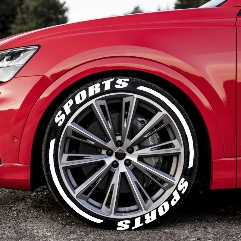 4개/세트 자동차 타이어 레터 스티커 3D 개인 맞춤형 라인 자동차 스타일링 타이어 장식 액세서리 오토바이 휠 라벨용