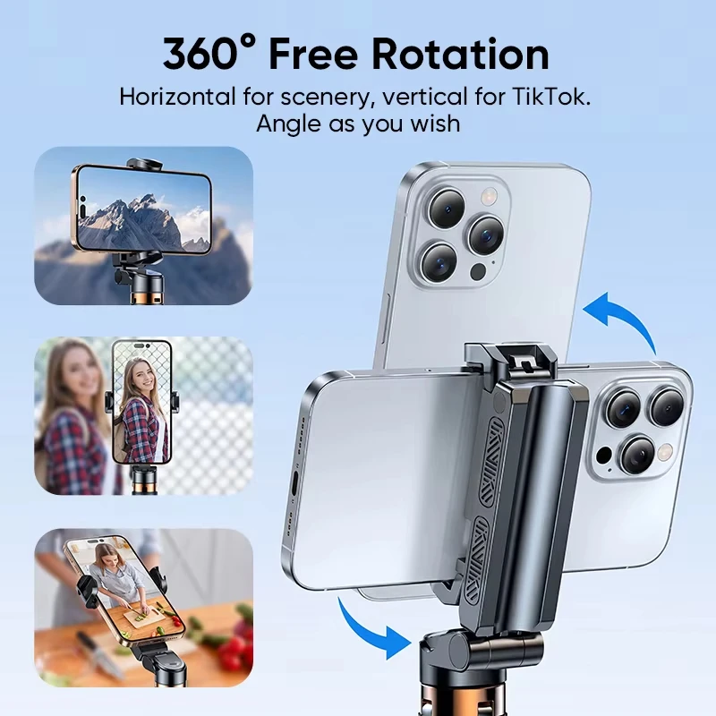 Compact Multi-Function Wireless Selfie Stick with Tripod and Bluetooth Remote