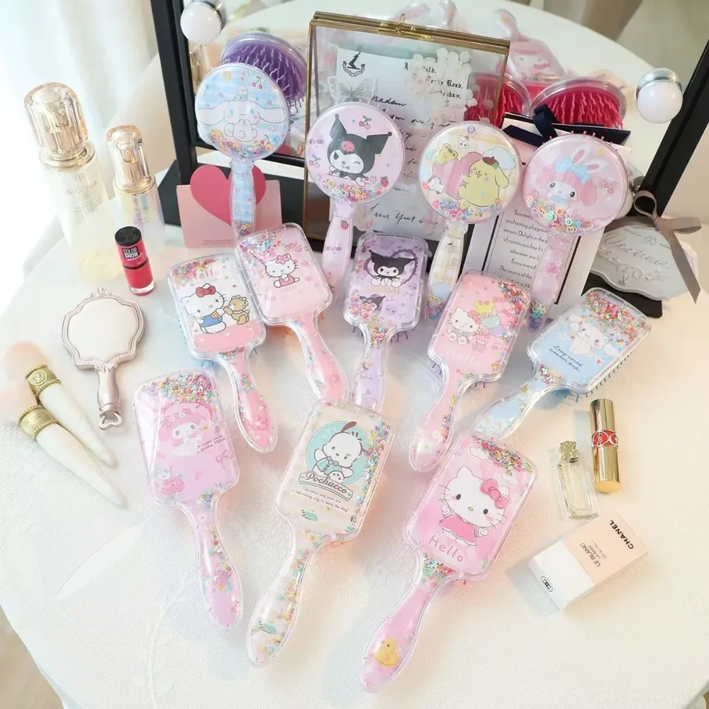 

Kawaii Cute Sanrio InsStyle Cartoon Cute MelodyCinnamoroll Airbag Comb Girl Air Cushion CombPortable Shake Music Girl Hair Comb