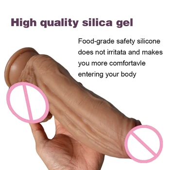 XXL Big Dick Realistic Dildos Huge Horse Soft Penis No Vibrator Suction Cup Female Masturbators Anal Sex Toys For Women Lesbian 4