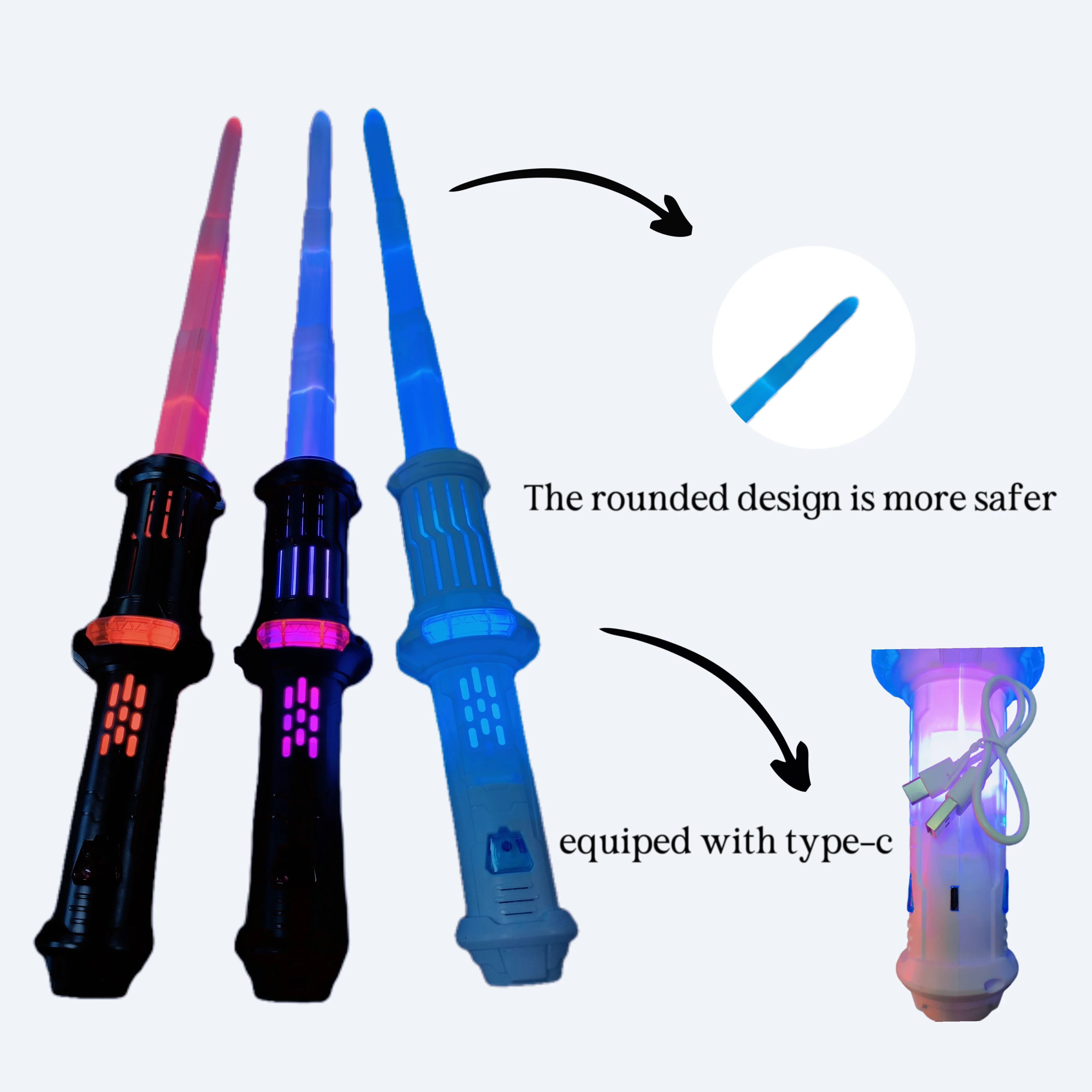 New machete cool telescopic laser sword children&lsquo;s toy knife transformer toy birthday gift parent-child interactio